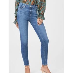 PAIGE Hoxton Ankle Blue Distressed Jeans Size 27